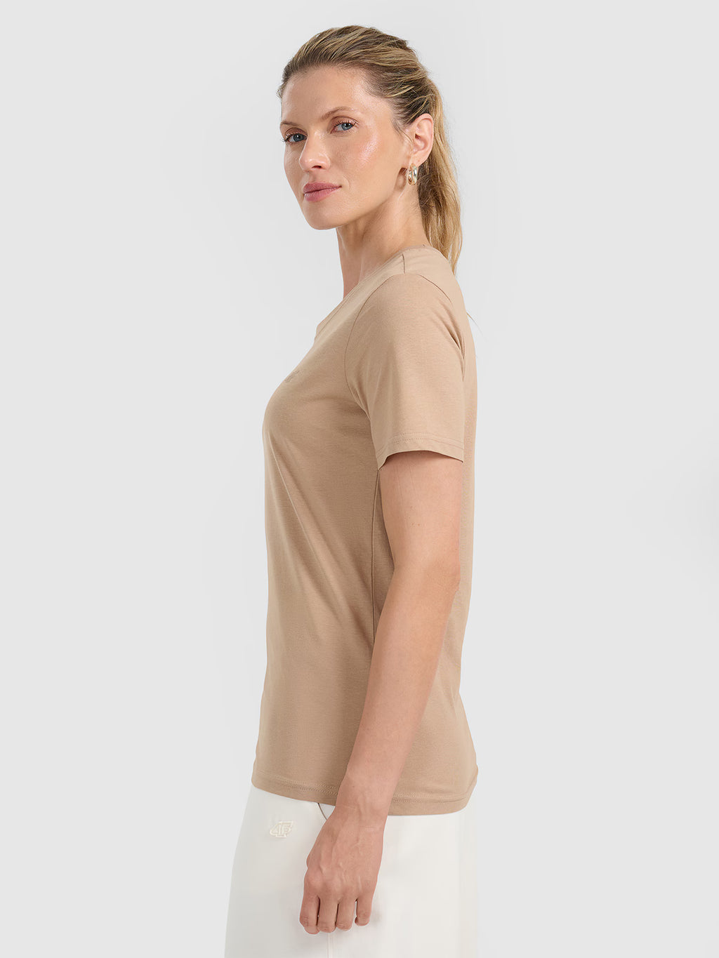 T-shirt regular gładki damski