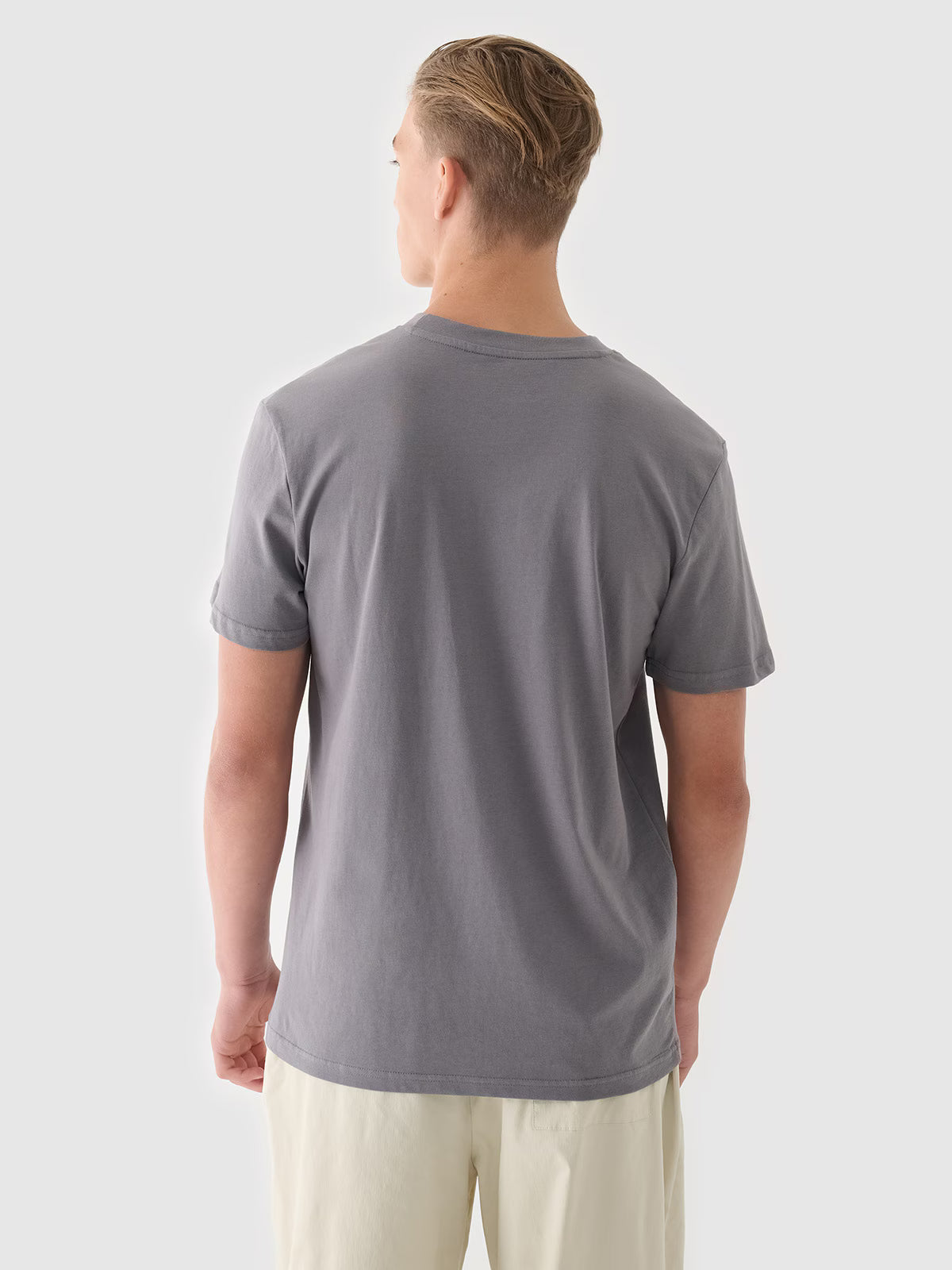 T-shirt regular gładki męski