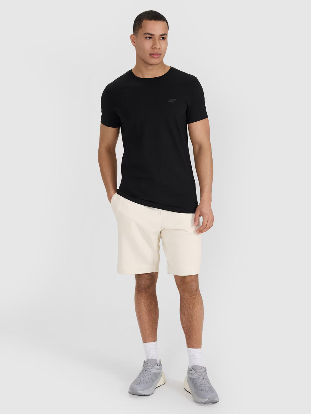T-shirt slim gładki męski (2-pack)