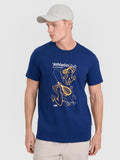 T-shirt regular z nadrukiem męski