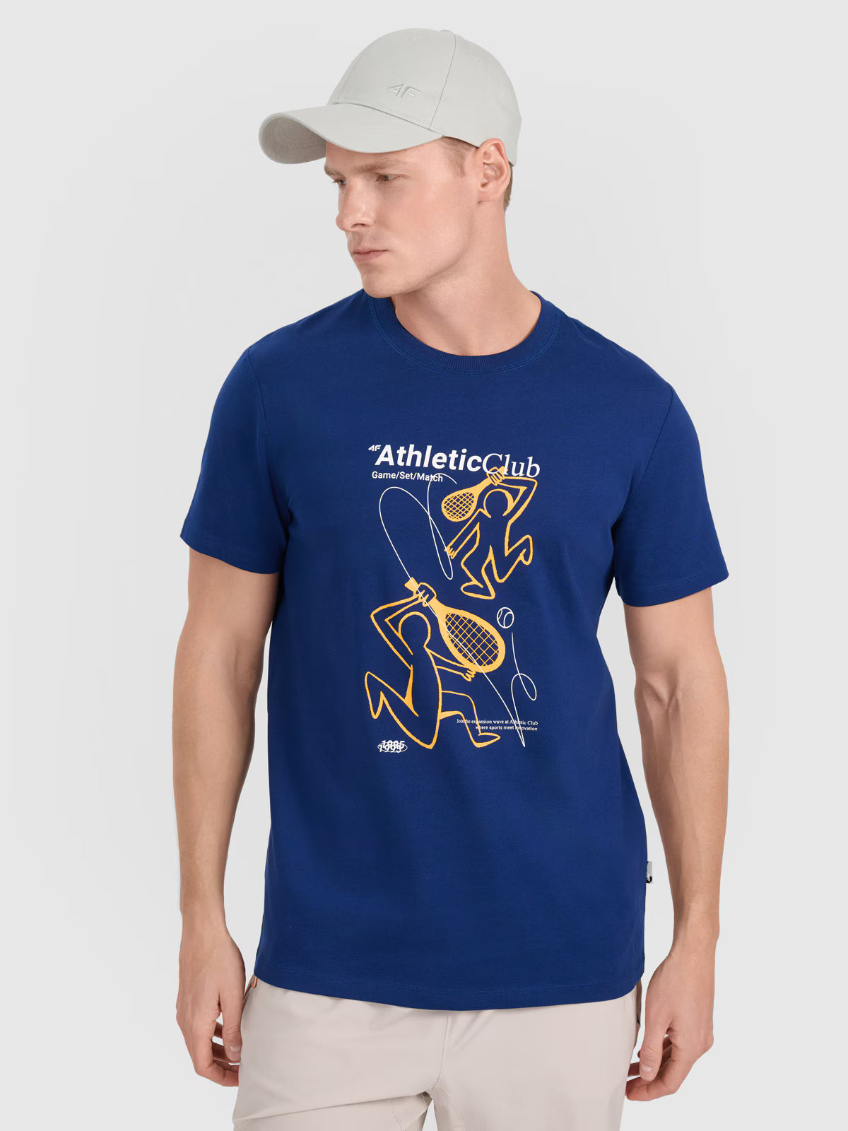 T-shirt regular z nadrukiem męski