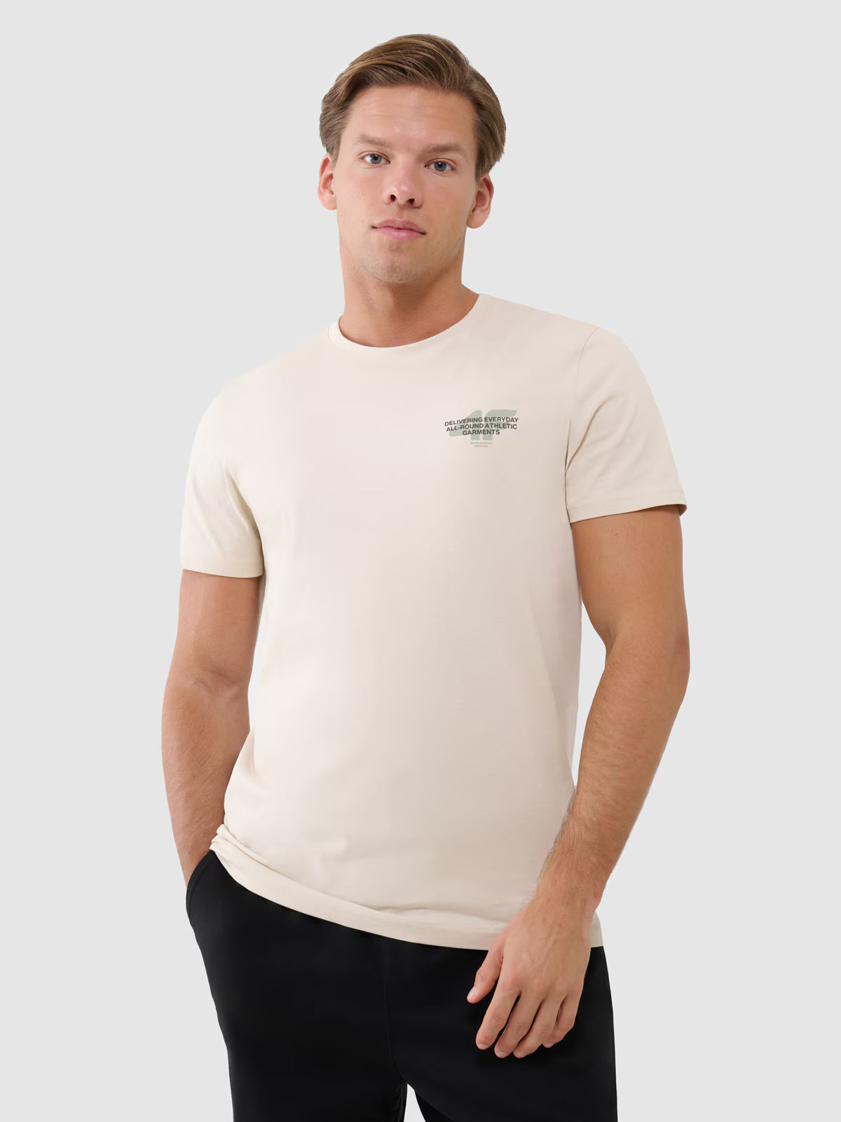 T-shirt regular z nadrukiem męski
