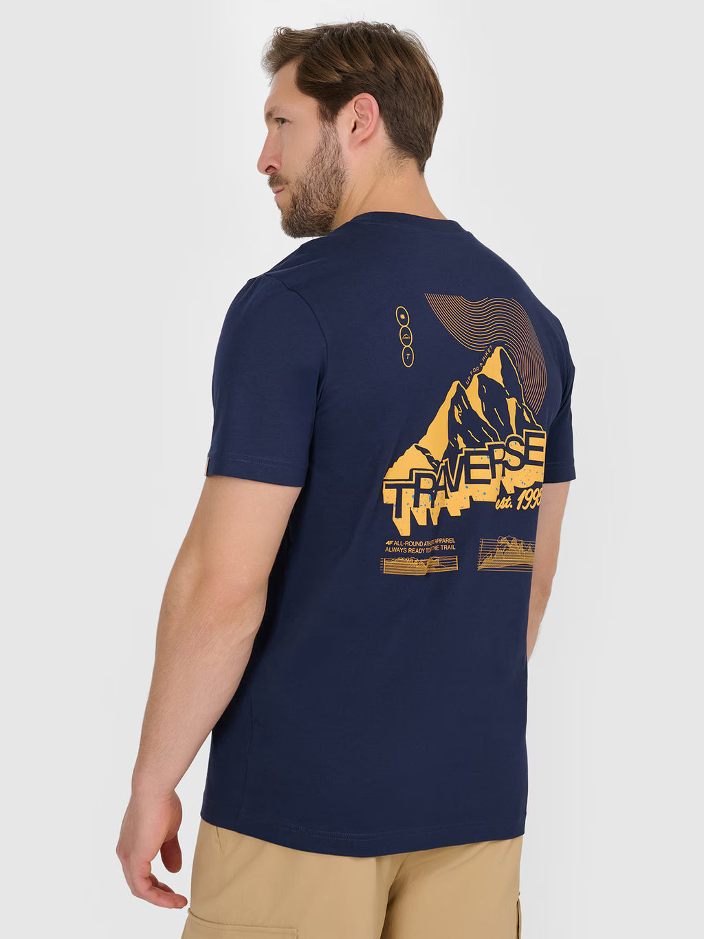 T-shirt regular z nadrukiem męski
