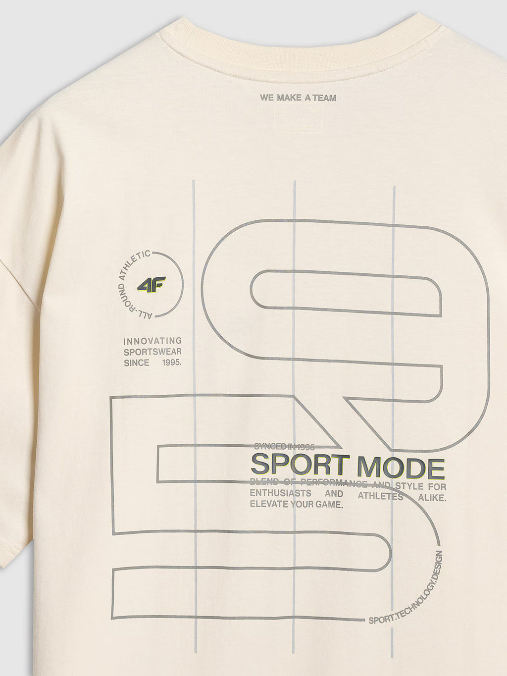 T-shirt oversize z nadrukiem męski