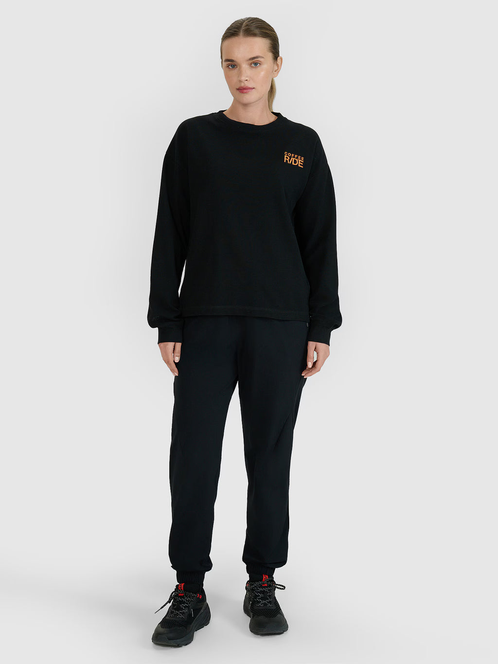 Longsleeve oversize z nadrukiem damski