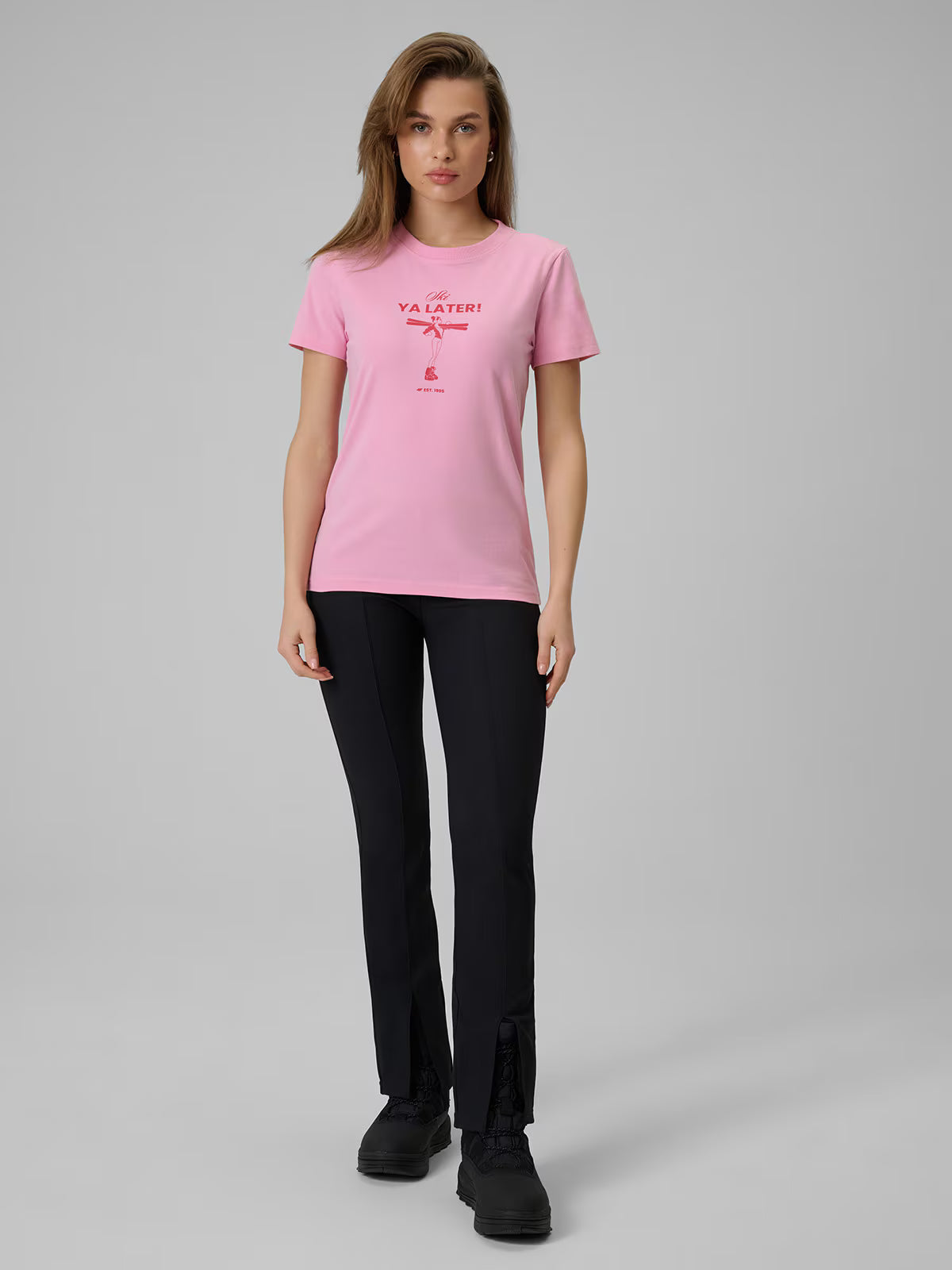 T-shirt regular z nadrukiem damski