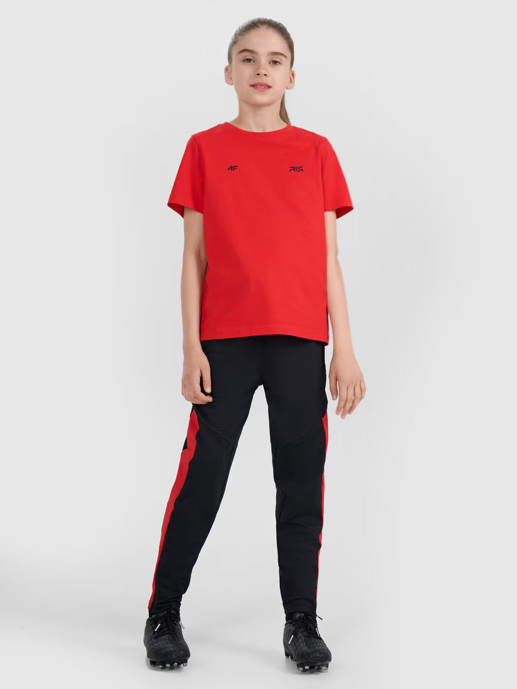 T-shirt regular z nadrukiem dziecięcy 4F JUNIOR x Robert Lewandowski