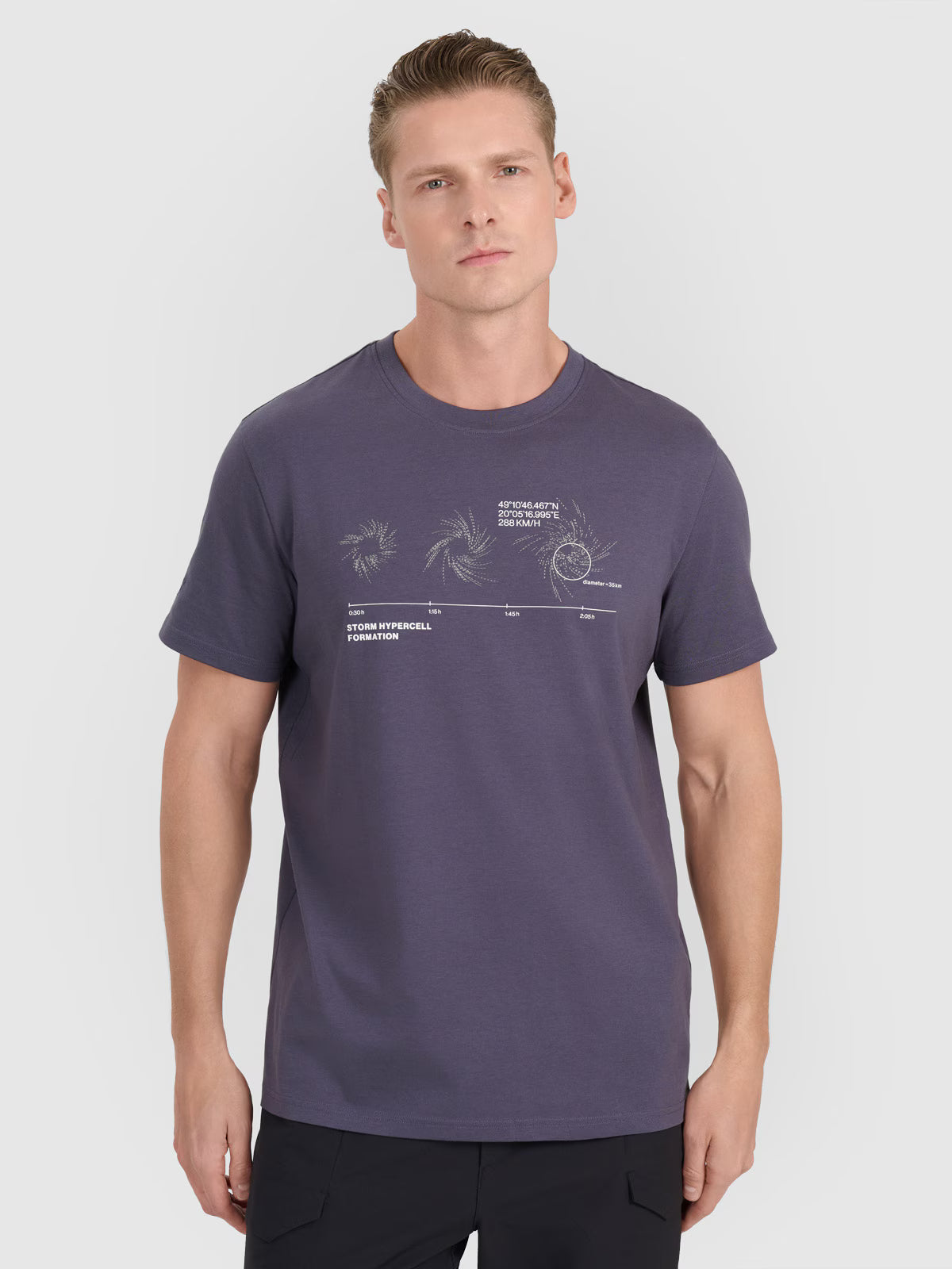 T-shirt regular z nadrukiem męski