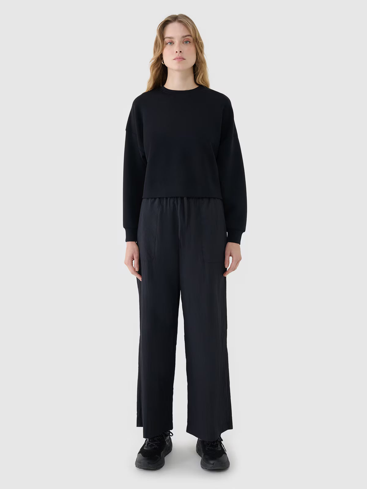 Bluza dresowa nierozpinana z modalem damska