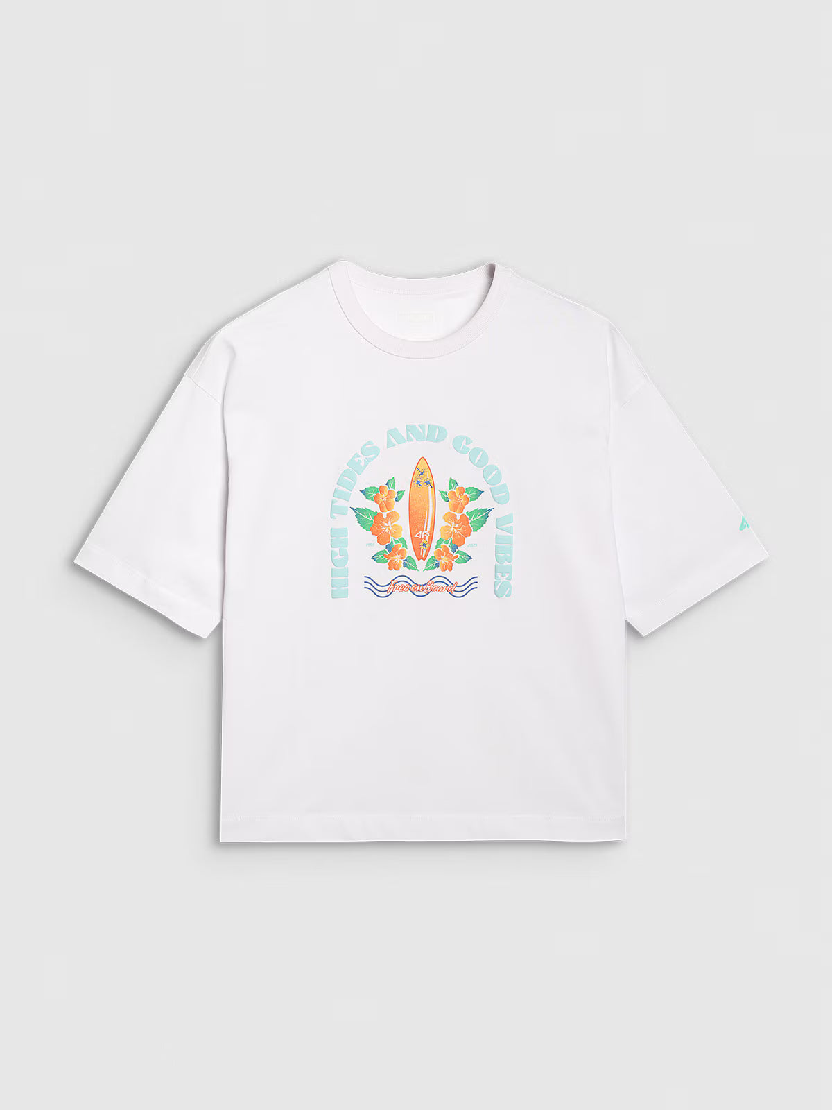 T-shirt oversize z nadrukiem damski