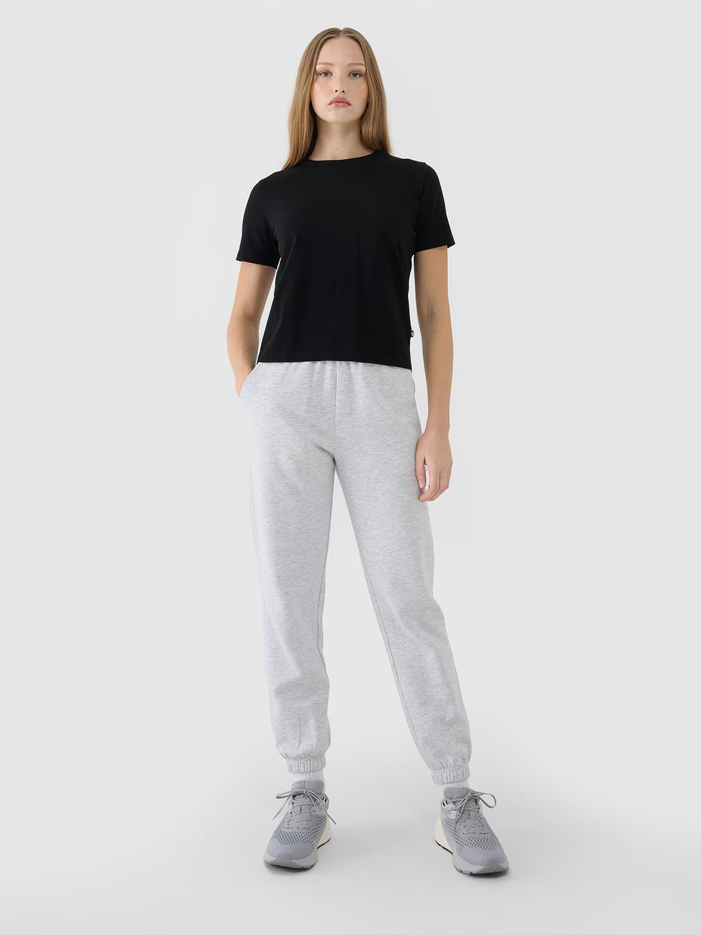 T-shirt regular gładki damski