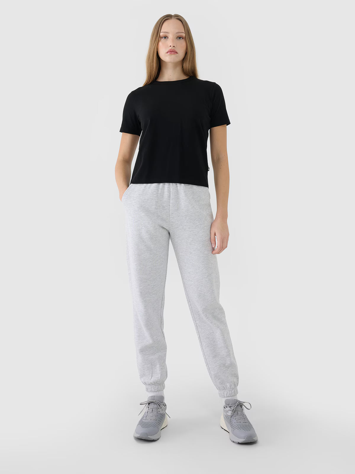 T-shirt regular gładki damski