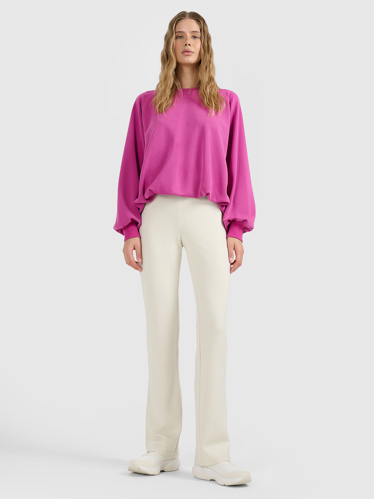 Bluza dresowa nierozpinana z modalem damska