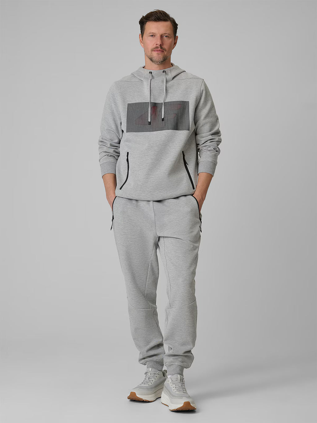Bluza dresowa regular z kapturem męska