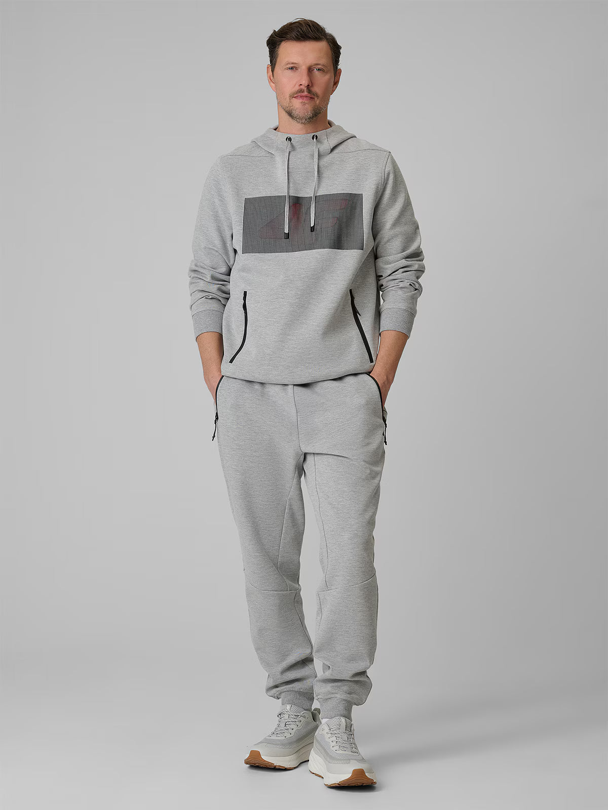 Bluza dresowa regular z kapturem męska