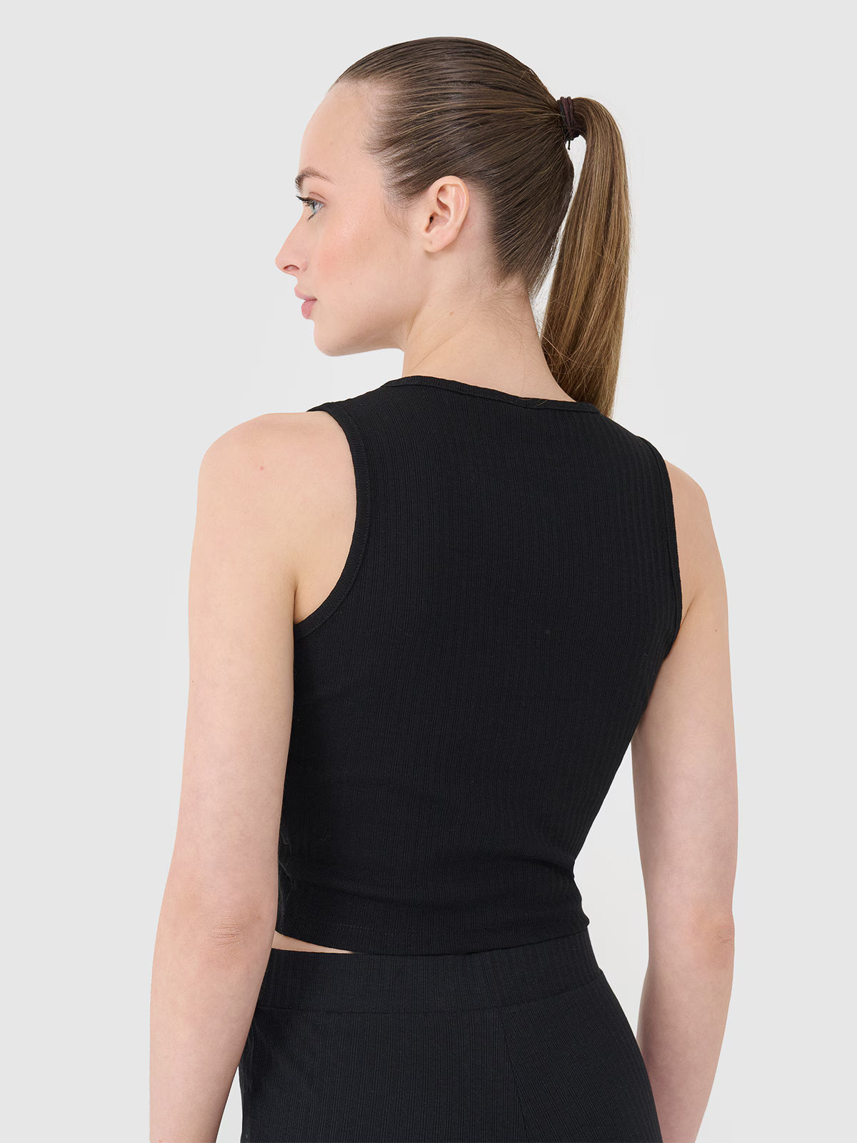 Crop top dzianinowy damski