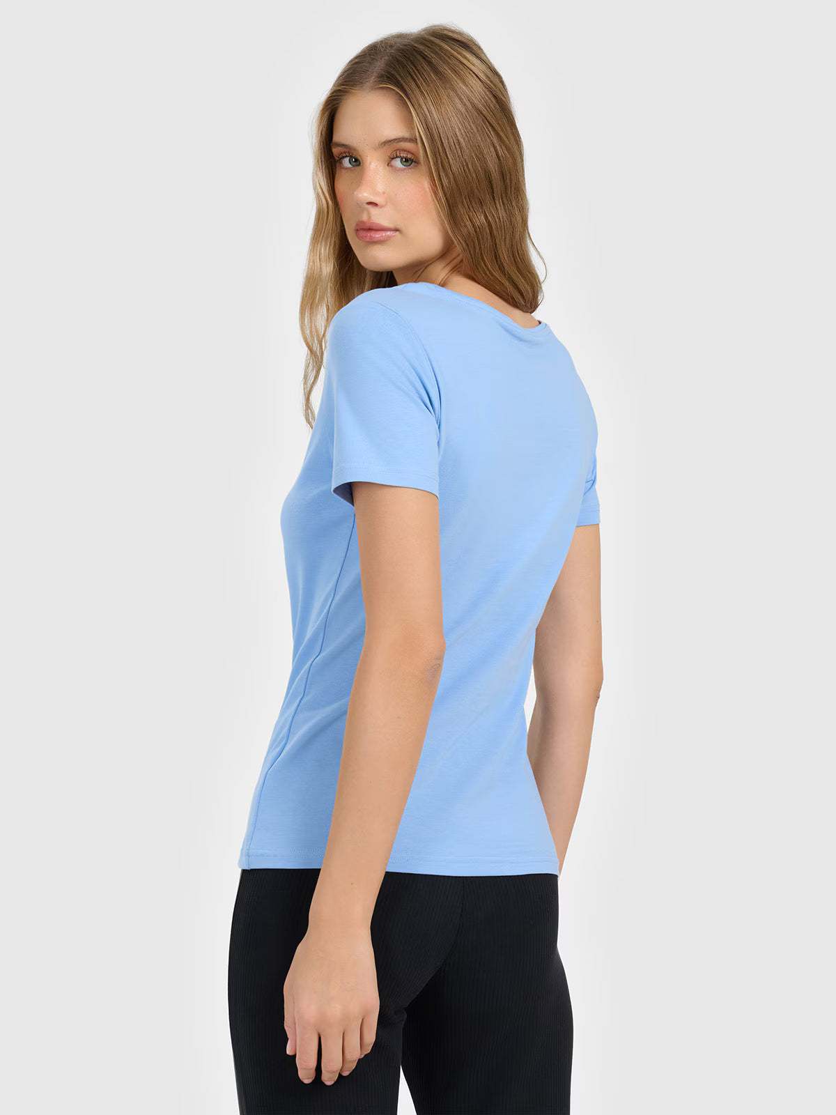 T-shirt slim z nadrukiem damski