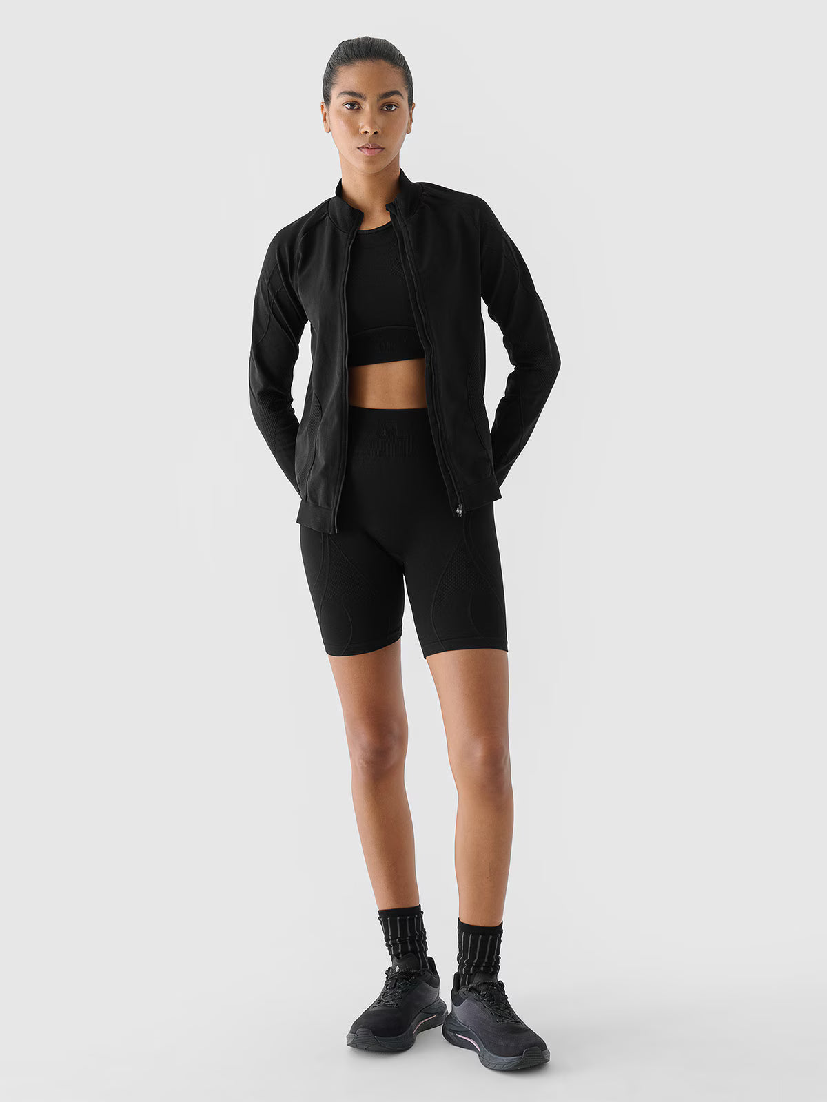 Bluza treningowa bezszwowa rozpinana bez kaptura 4F x Anna Lewandowska