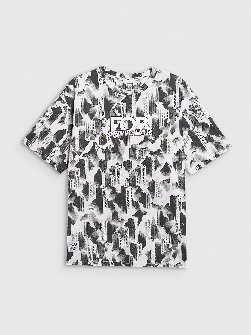 T-shirt oversize z nadrukiem męski