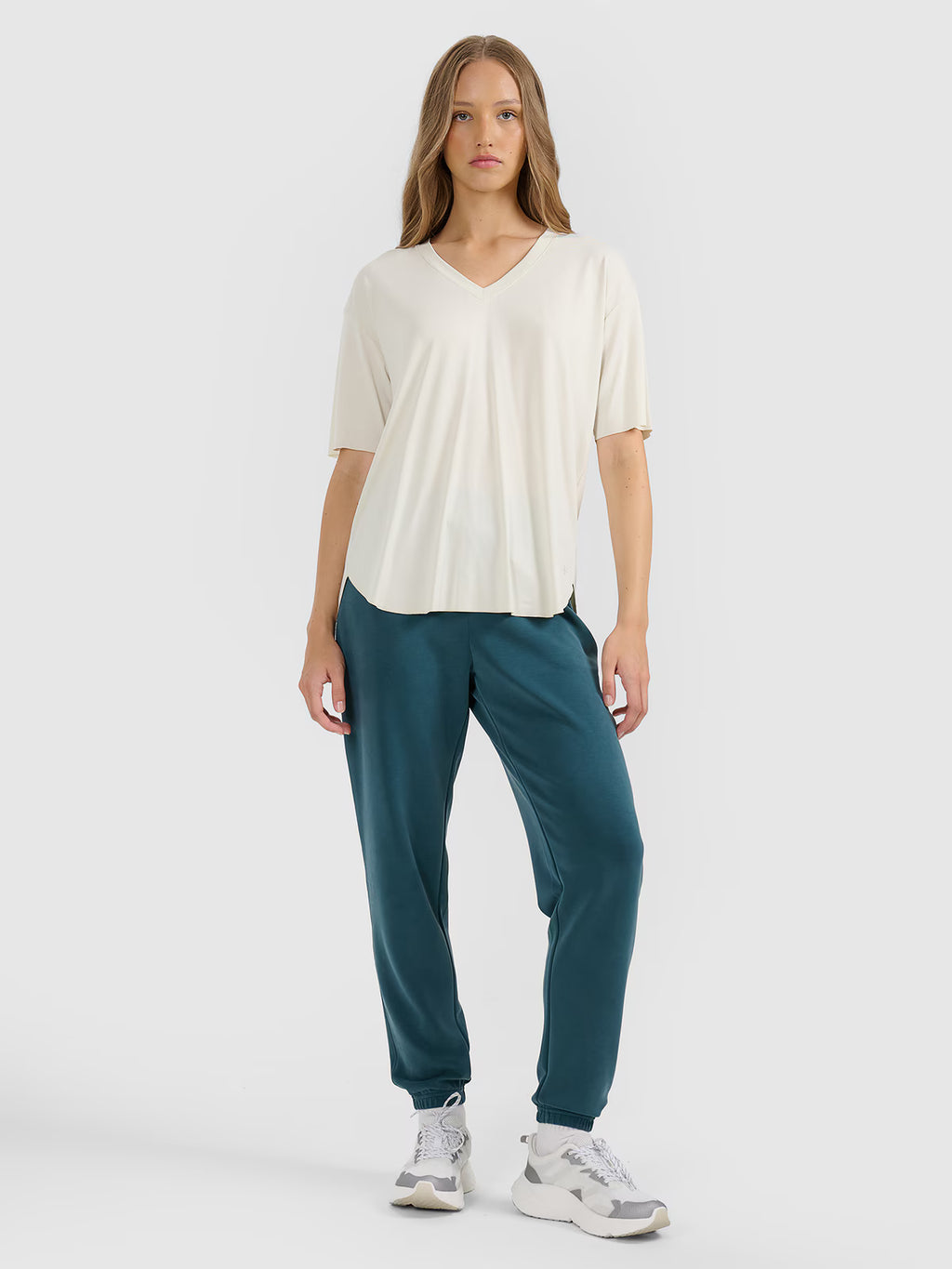 T-shirt oversize z modalem damski
