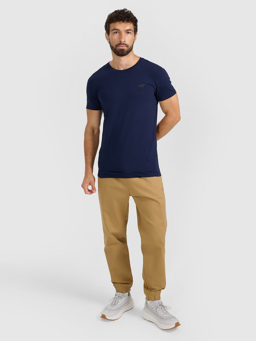 T-shirt slim gładki męski