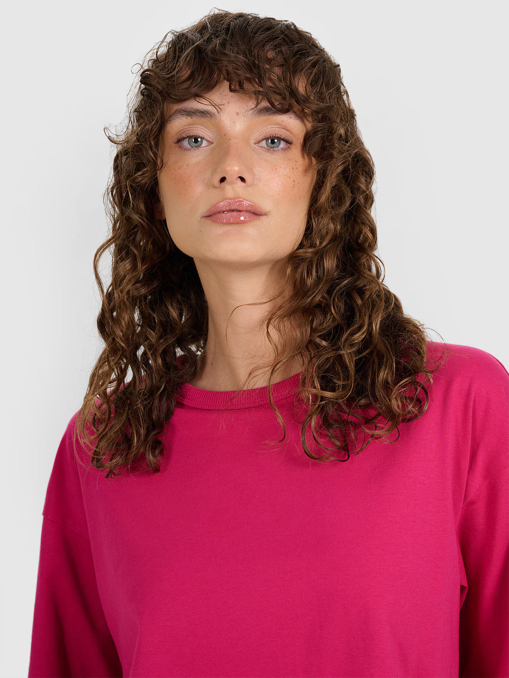 T-shirt oversize gładki damski