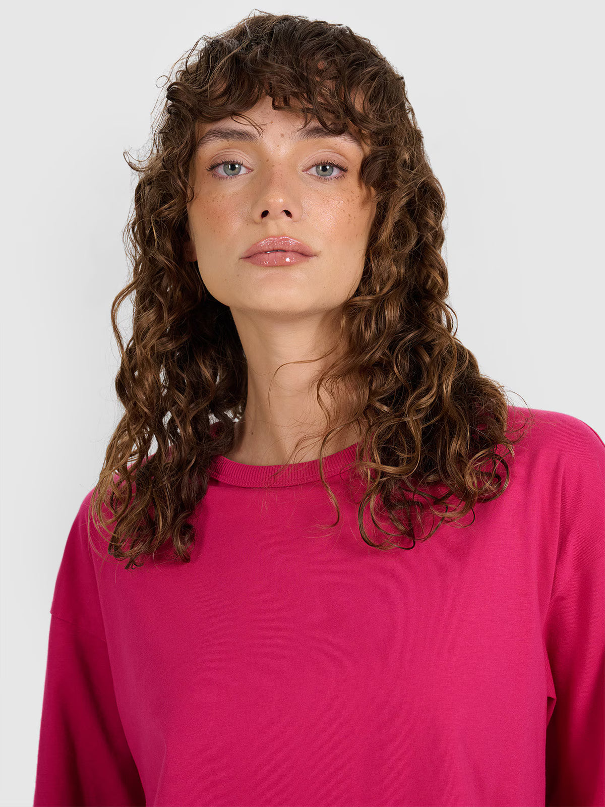 T-shirt oversize gładki damski