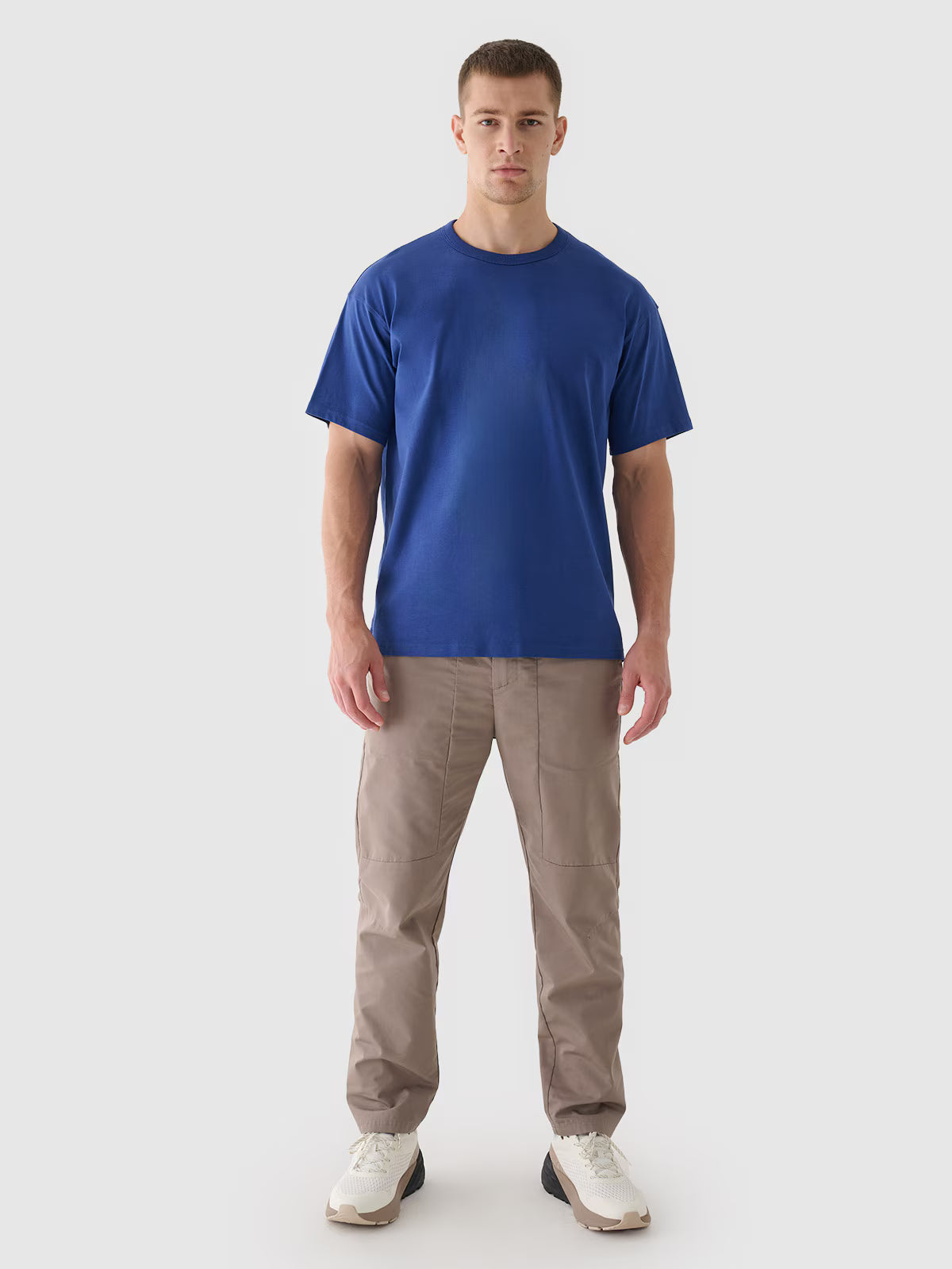 T-shirt oversize gładki męski