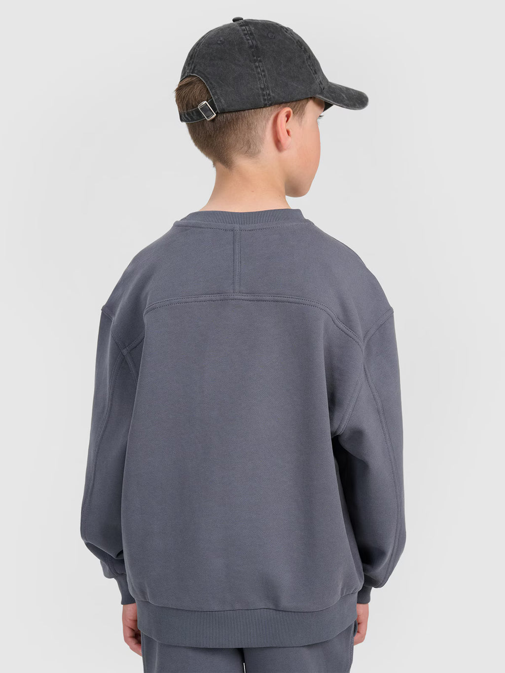 Bluza dresowa oversize nierozpinana bez kaptura chłopięca