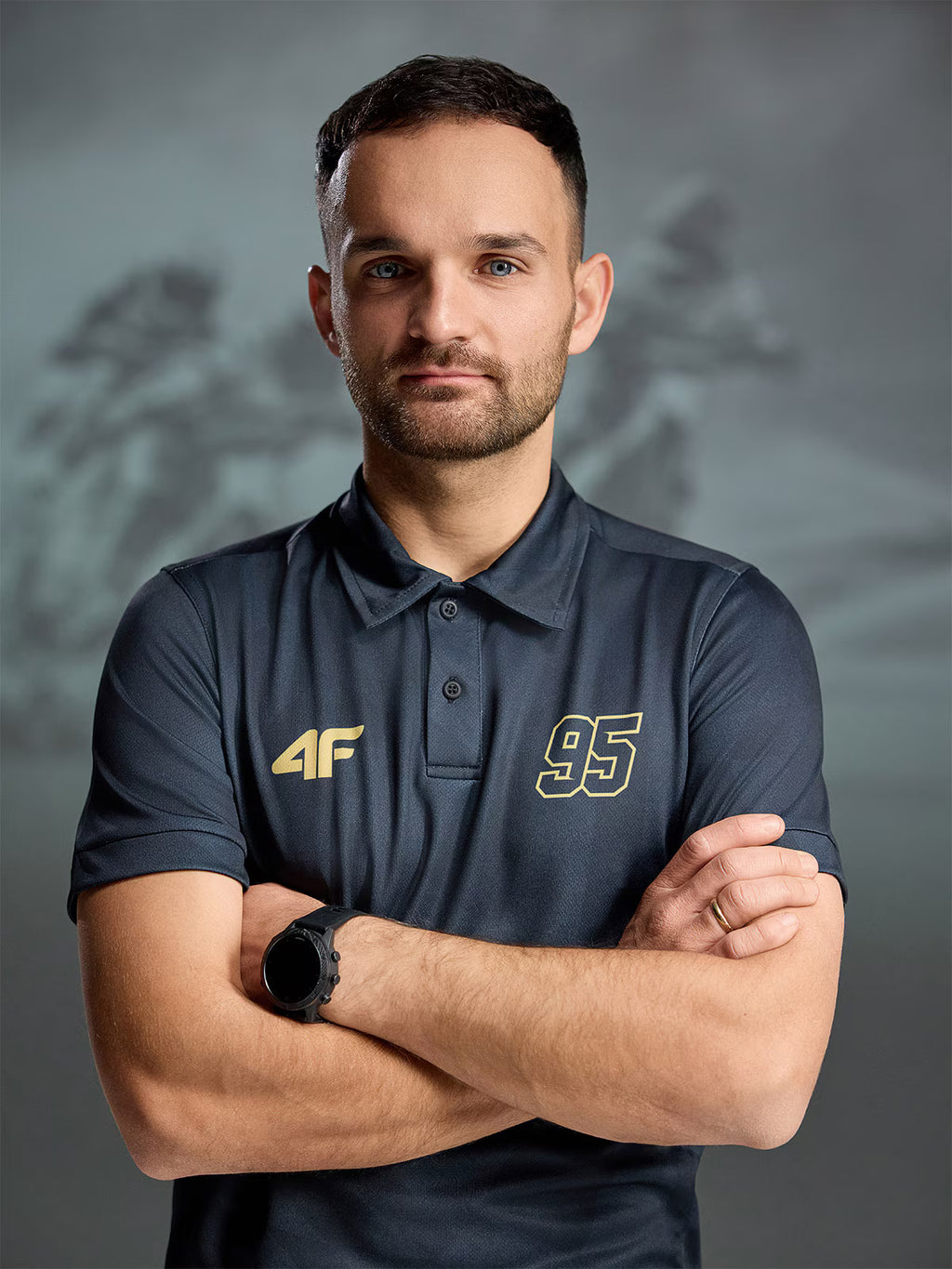Koszulka polo szybkoschnąca męska 4F x Bartosz Zmarzlik