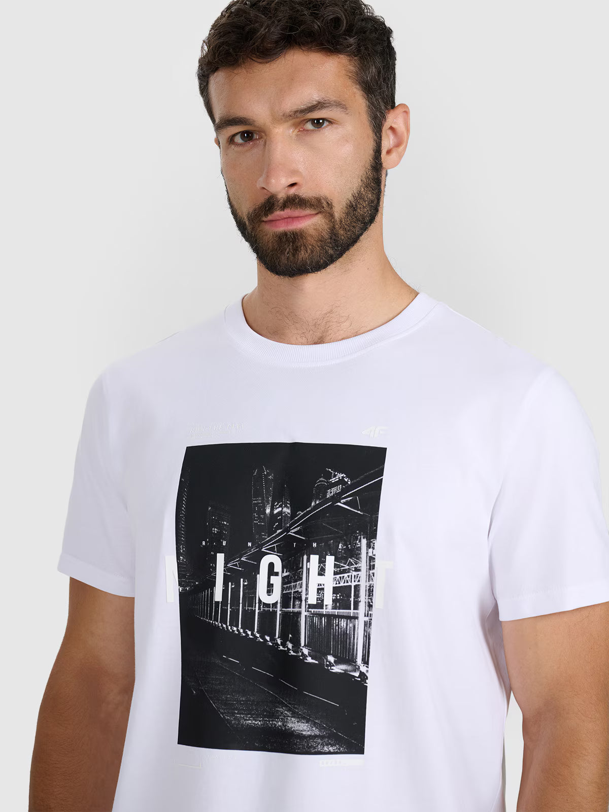 T-shirt regular z nadrukiem męski