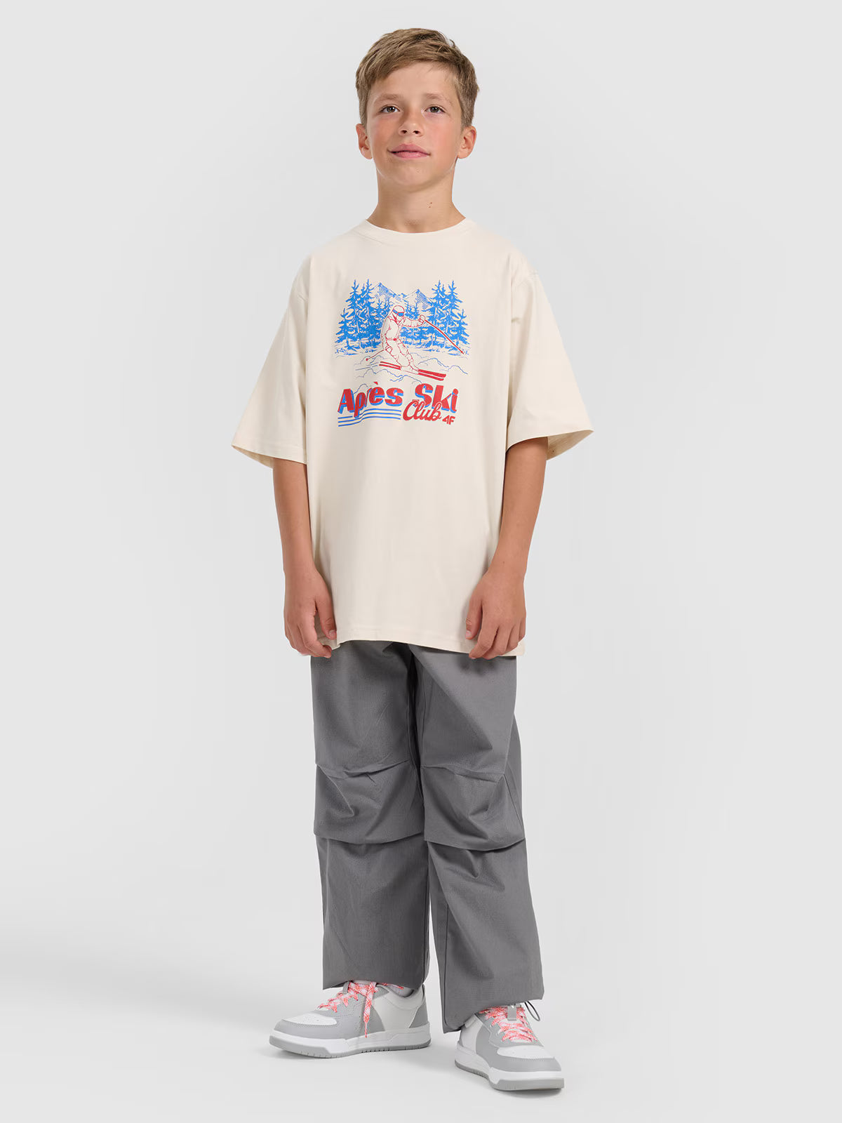 T-shirt loose z nadrukiem chłopięcy