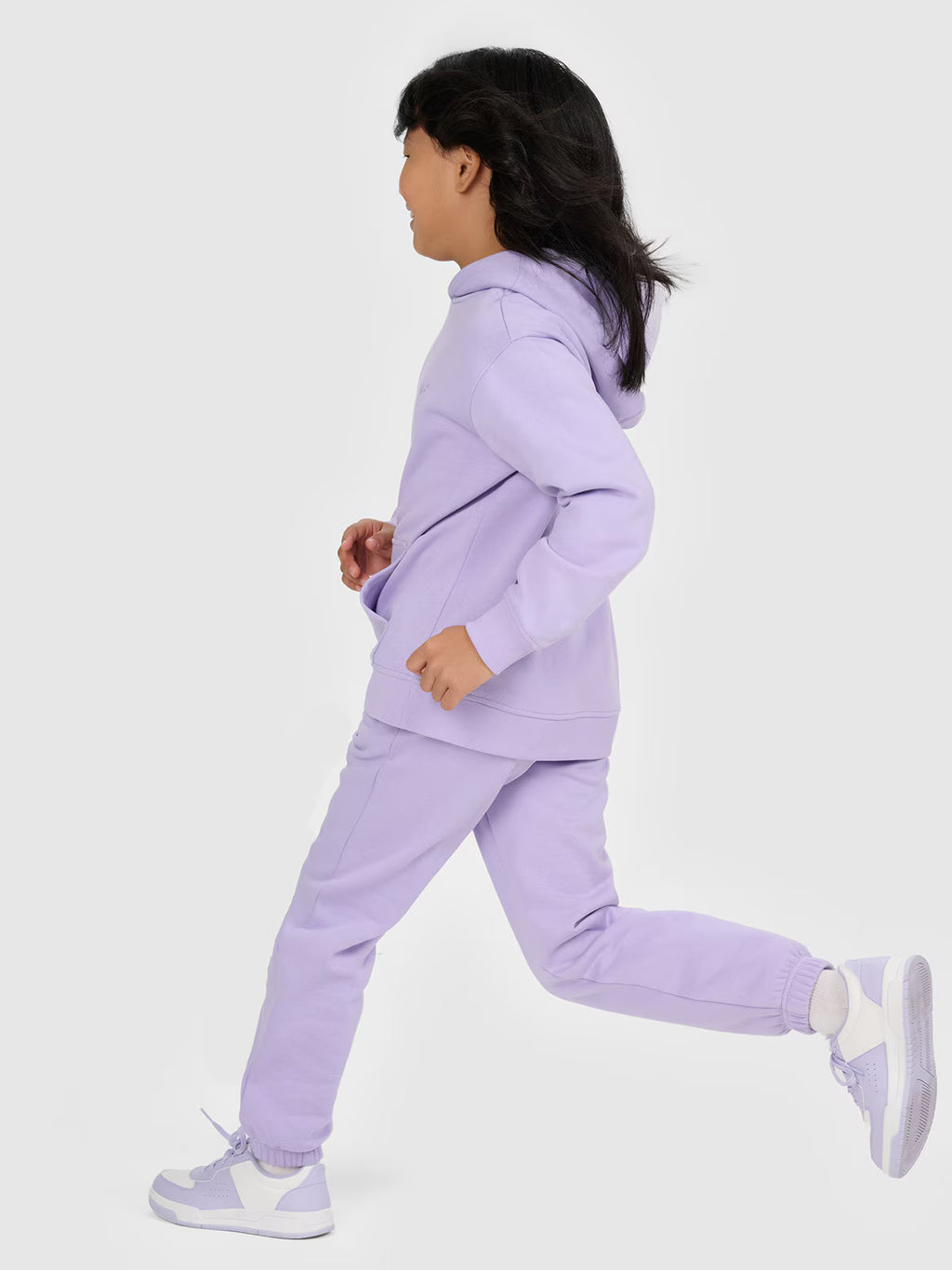 Bluza dresowa regular z kapturem dziewczęca