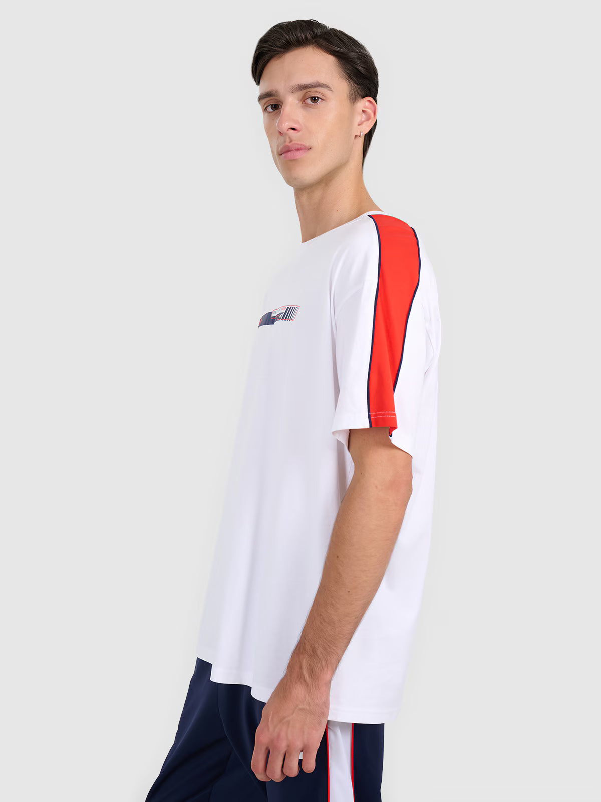 T-shirt oversize z nadrukiem męski