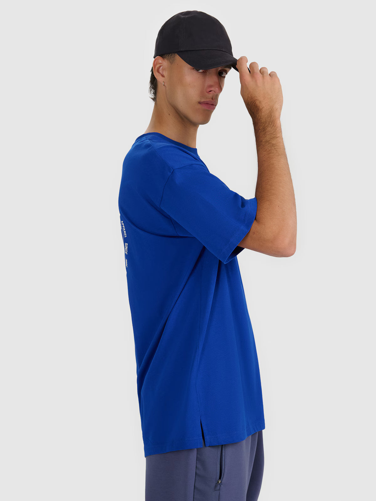 T-shirt oversize z nadrukiem męski