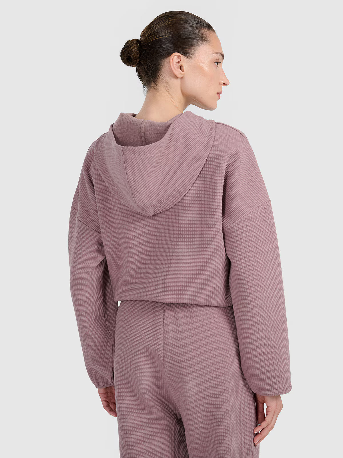 Bluza dresowa z waflowej dzianiny damska