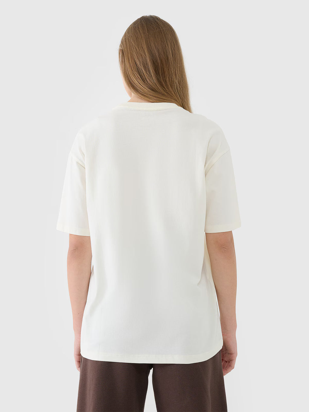 T-shirt oversize gładki damski