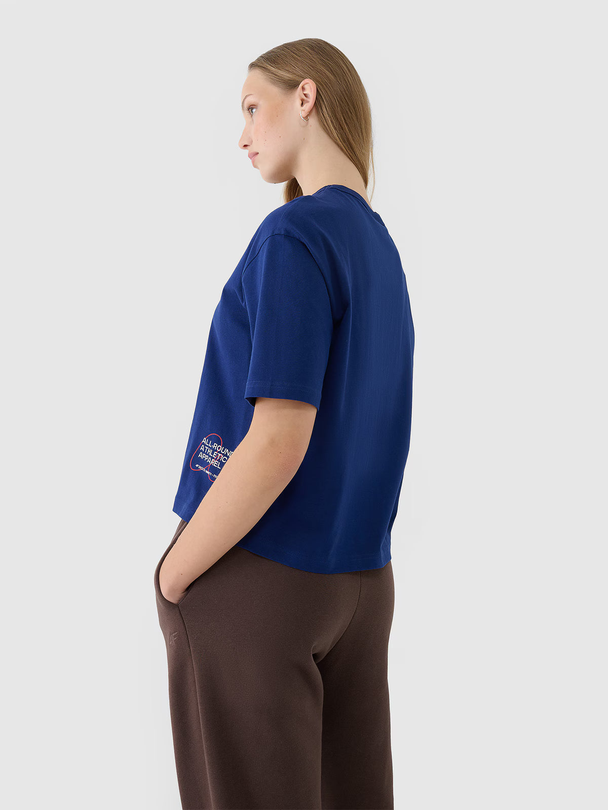 T-shirt oversize z nadrukiem damski