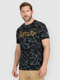 T-shirt regular z nadrukiem męski