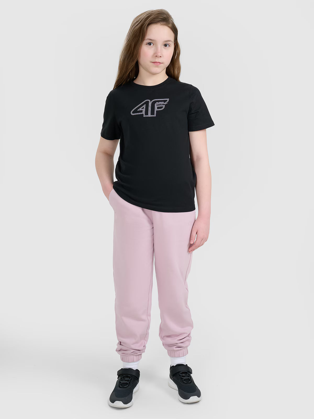 T-shirt regular z nadrukiem dziewczęcy