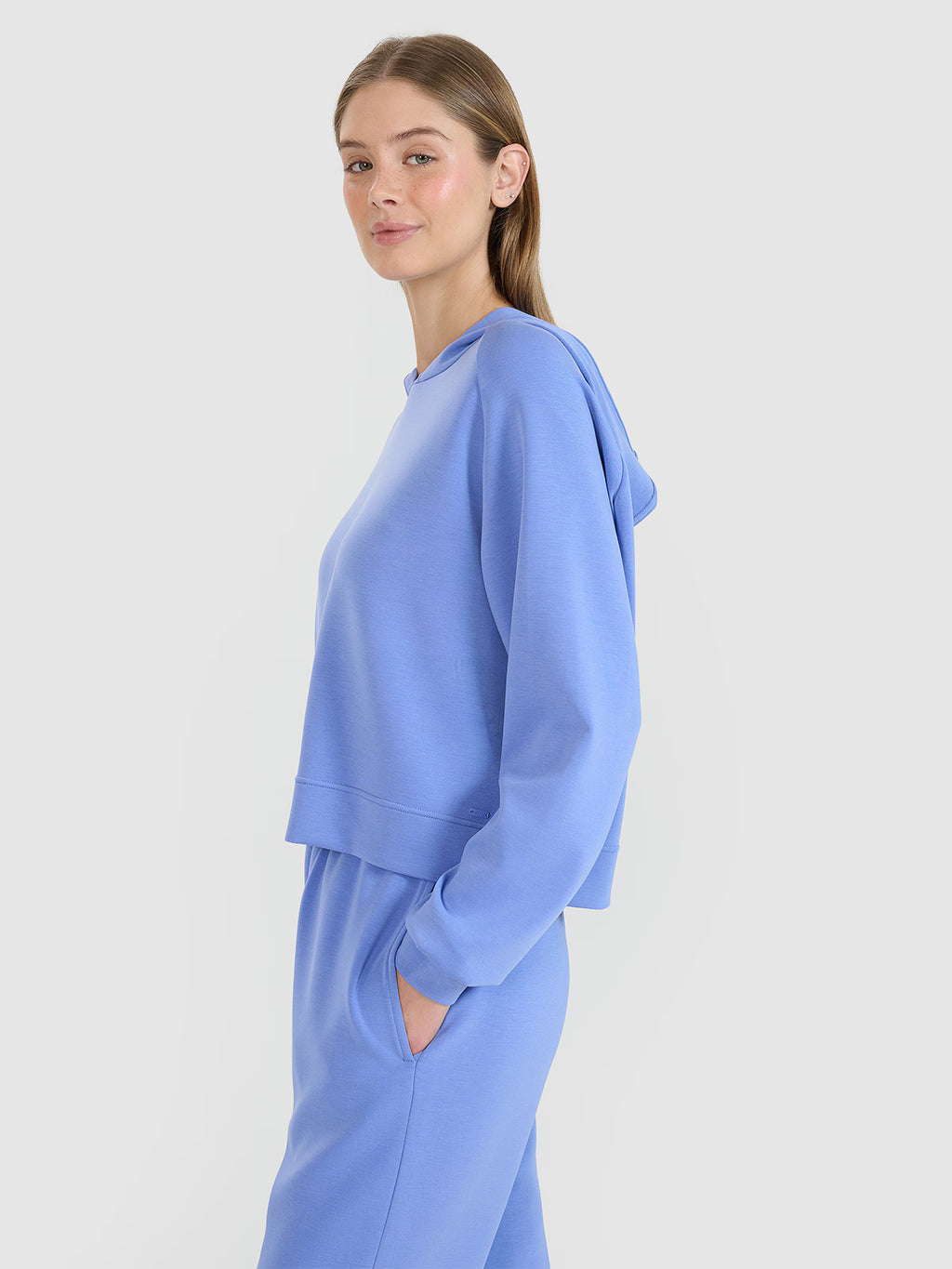 Bluza dresowa nierozpinana z modalem damska