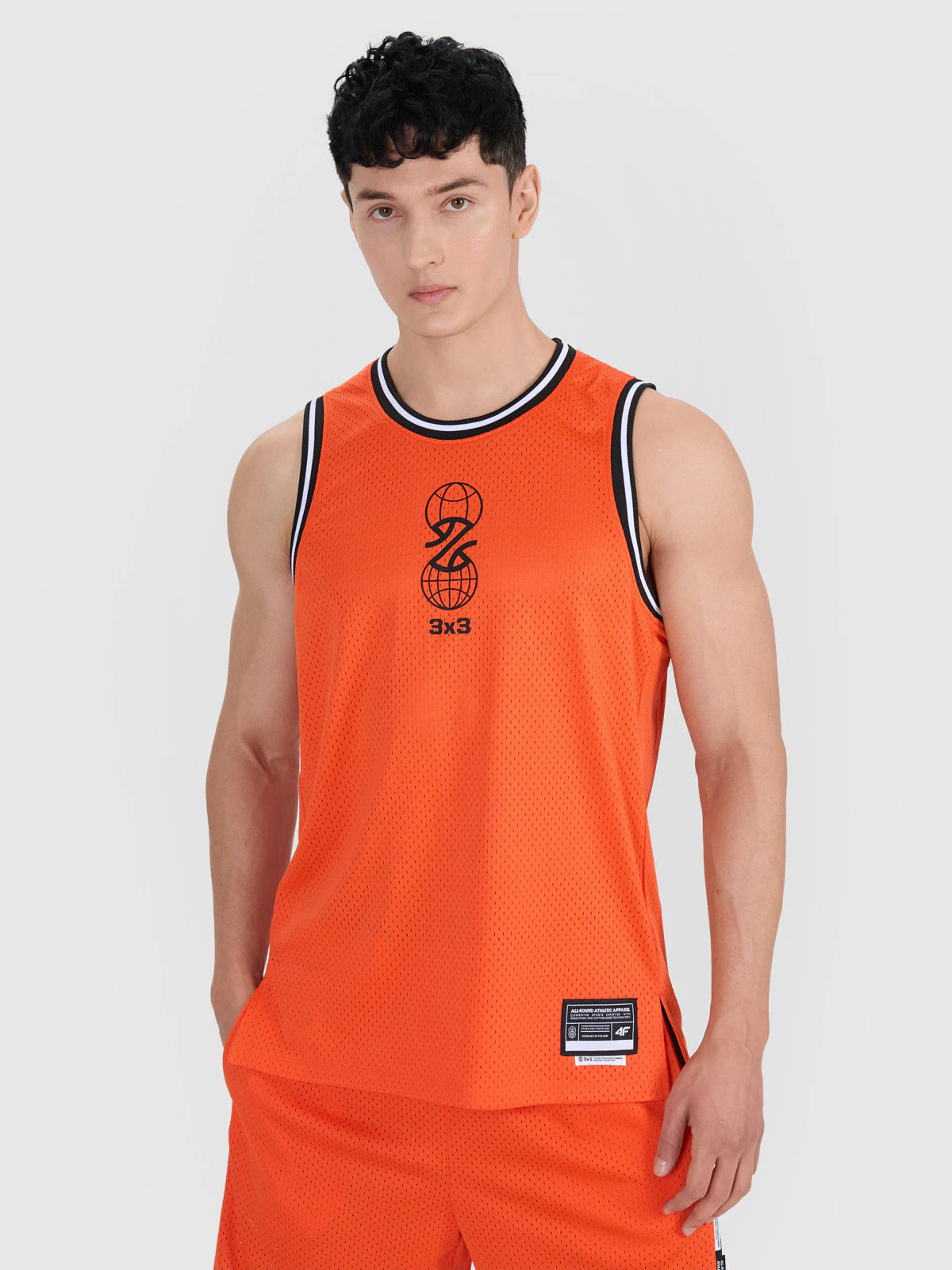 Tank top do koszykówki oversize szybkoschnący męski