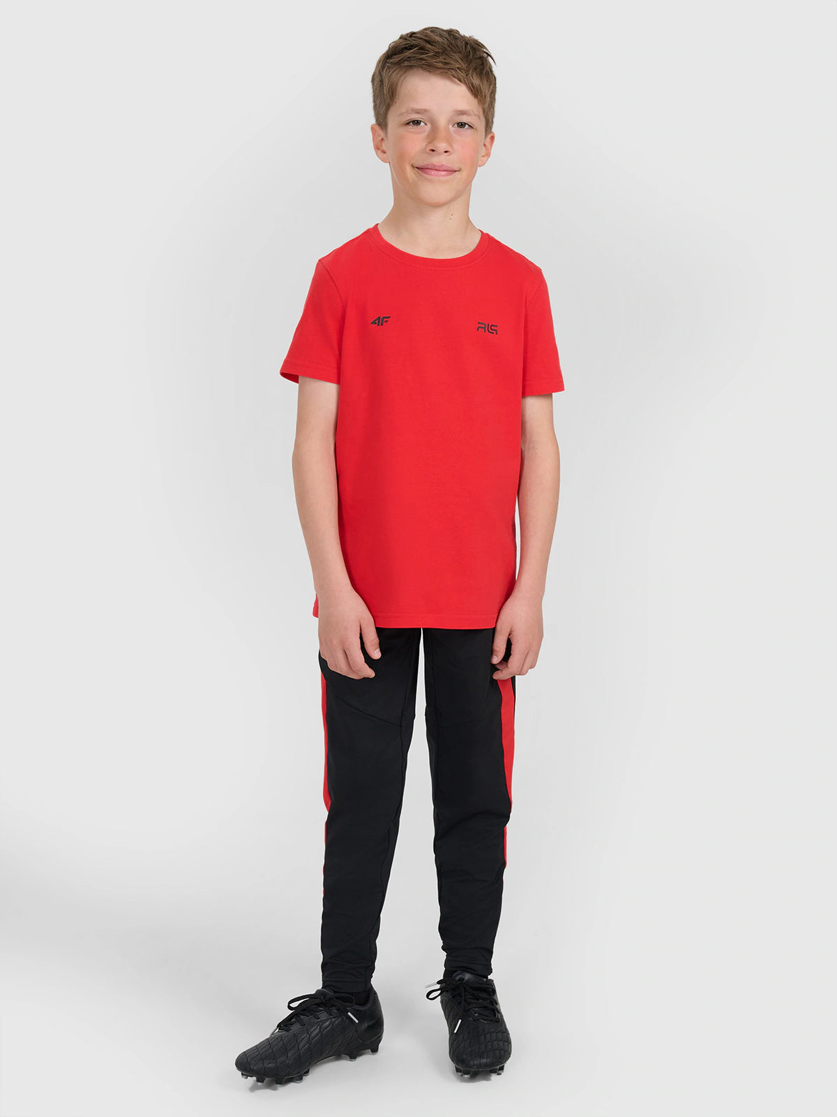 T-shirt regular z nadrukiem dziecięcy 4F JUNIOR x Robert Lewandowski