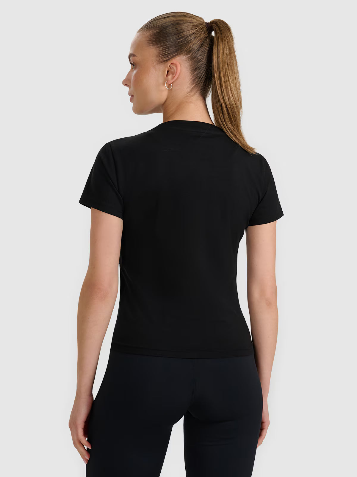 T-shirt slim z nadrukiem damski