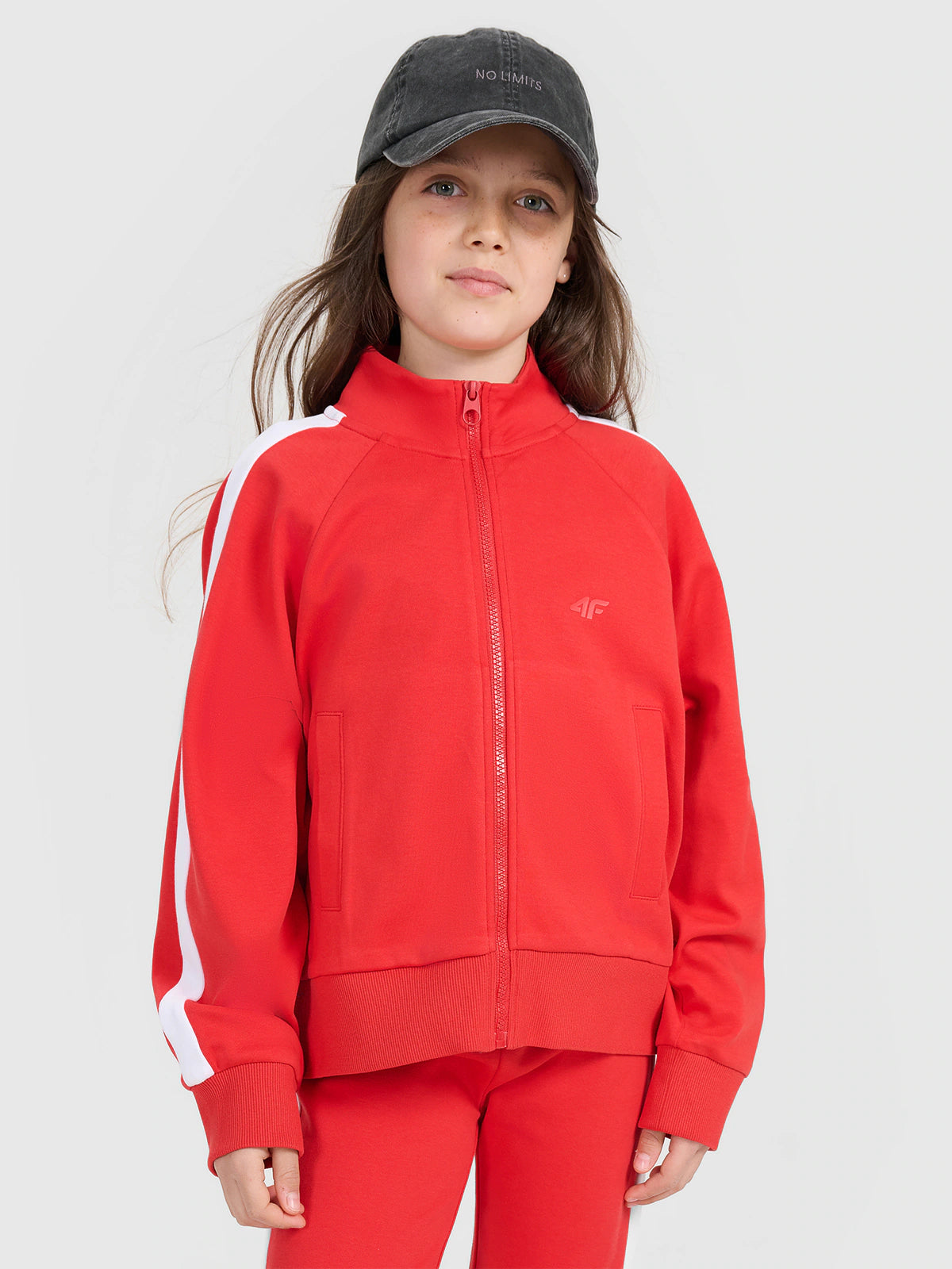 Bluza dresowa rozpinana bez kaptura dziewczęca