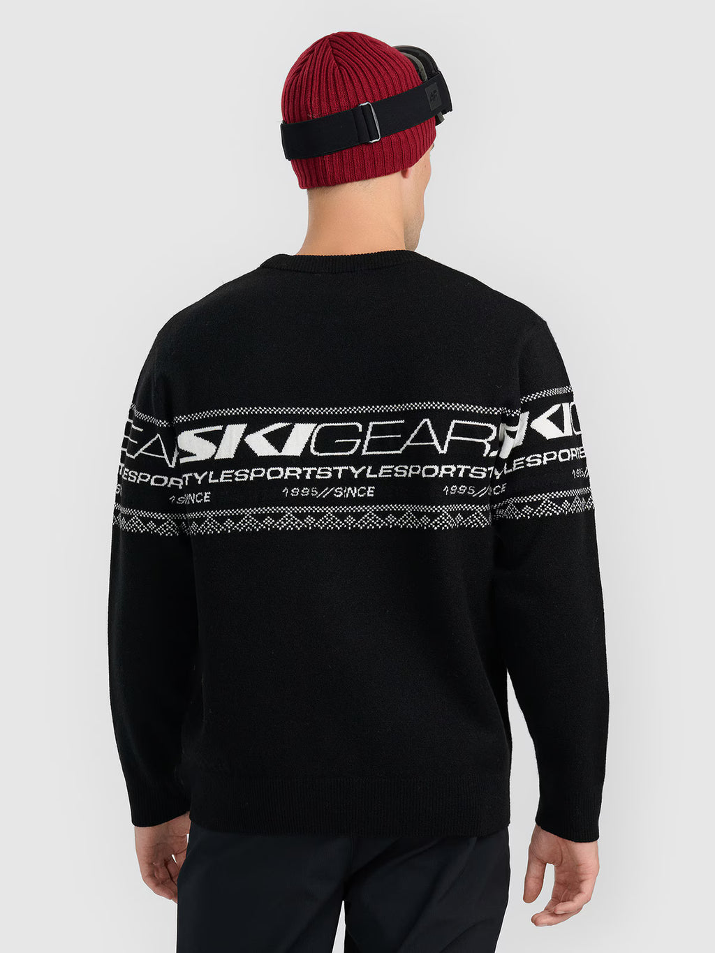 Sweter regular z wełną męski