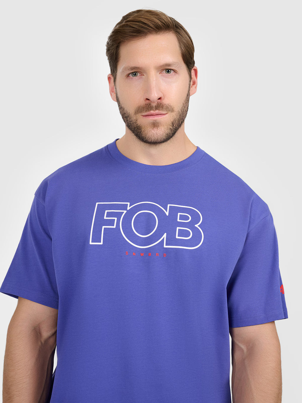 T-shirt loose z nadrukiem męski