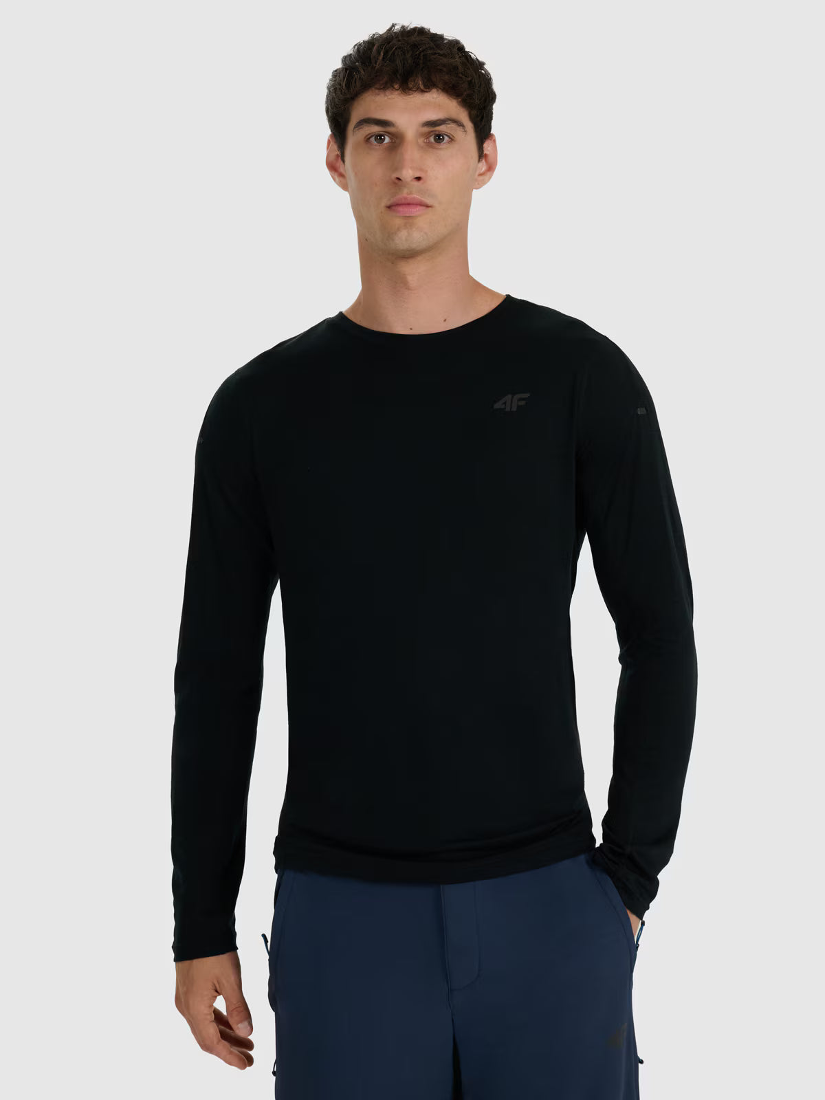 Longsleeve trekkingowy szybkoschnący z wełną merino męski