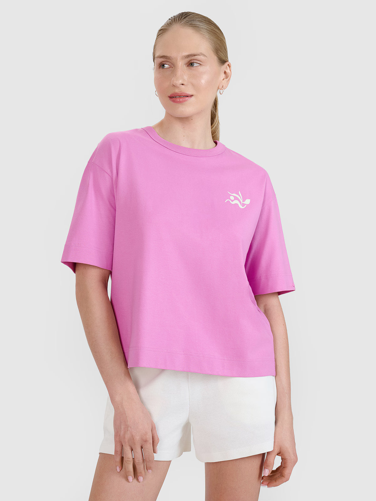 T-shirt regular z nadrukiem damski