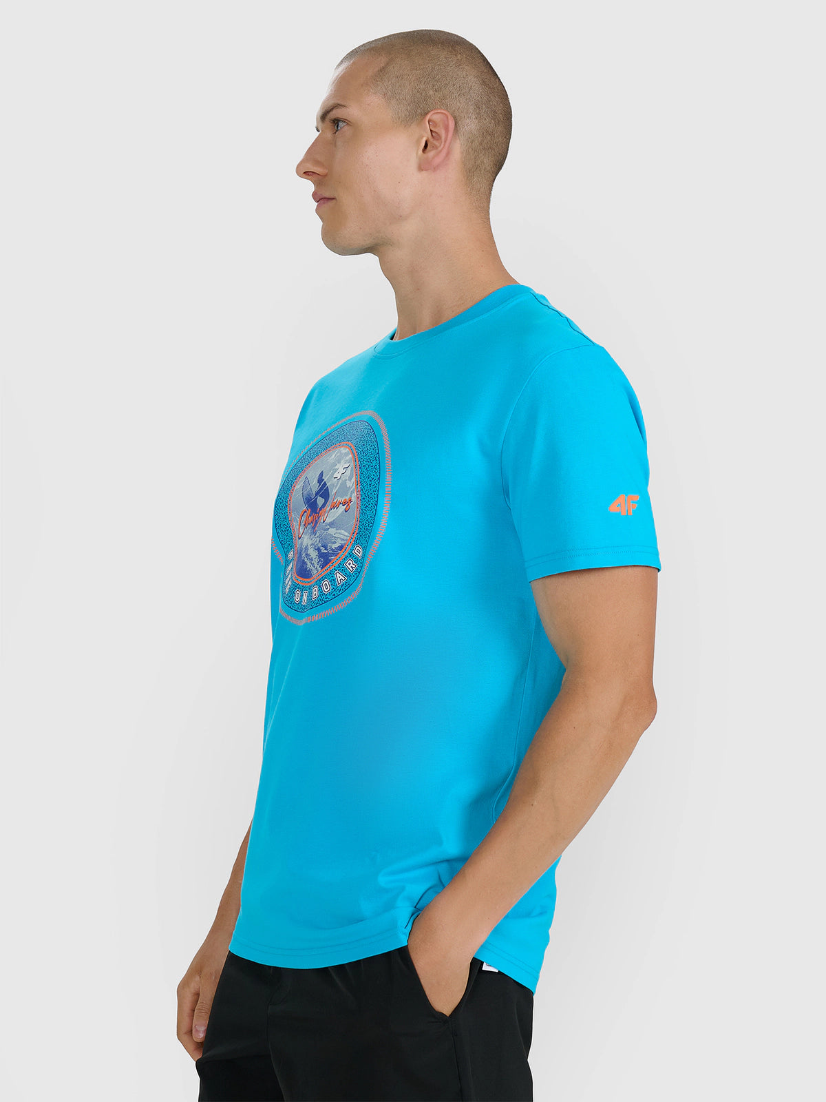 T-shirt regular z nadrukiem męski